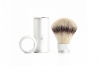 Mhle Reise Rasierpinsel Silvertip Fibre silberfarben matt