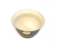 Rasiernapf Ton glasiert braun/beige handgetpfert