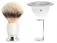 Setangebot Mhle Rasierpinsel SOPHIST Silberspitz Dachshaar mit Halter und Seifenschale