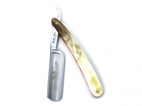 Ralf Aust Rasiermesser 6/8 Zoll Karbonstahl Rundkopf Horngriffschalen