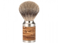 Mhle Rasierpinsel ROCCA Dachshaar Silberspitz Edelstahl/Birkenrinde